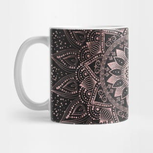 Elegant rose gold mandala dots and marble artwork Mug